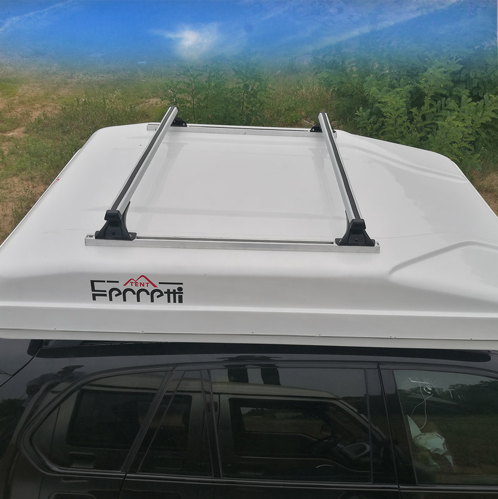 Rooftop tent with roof rack