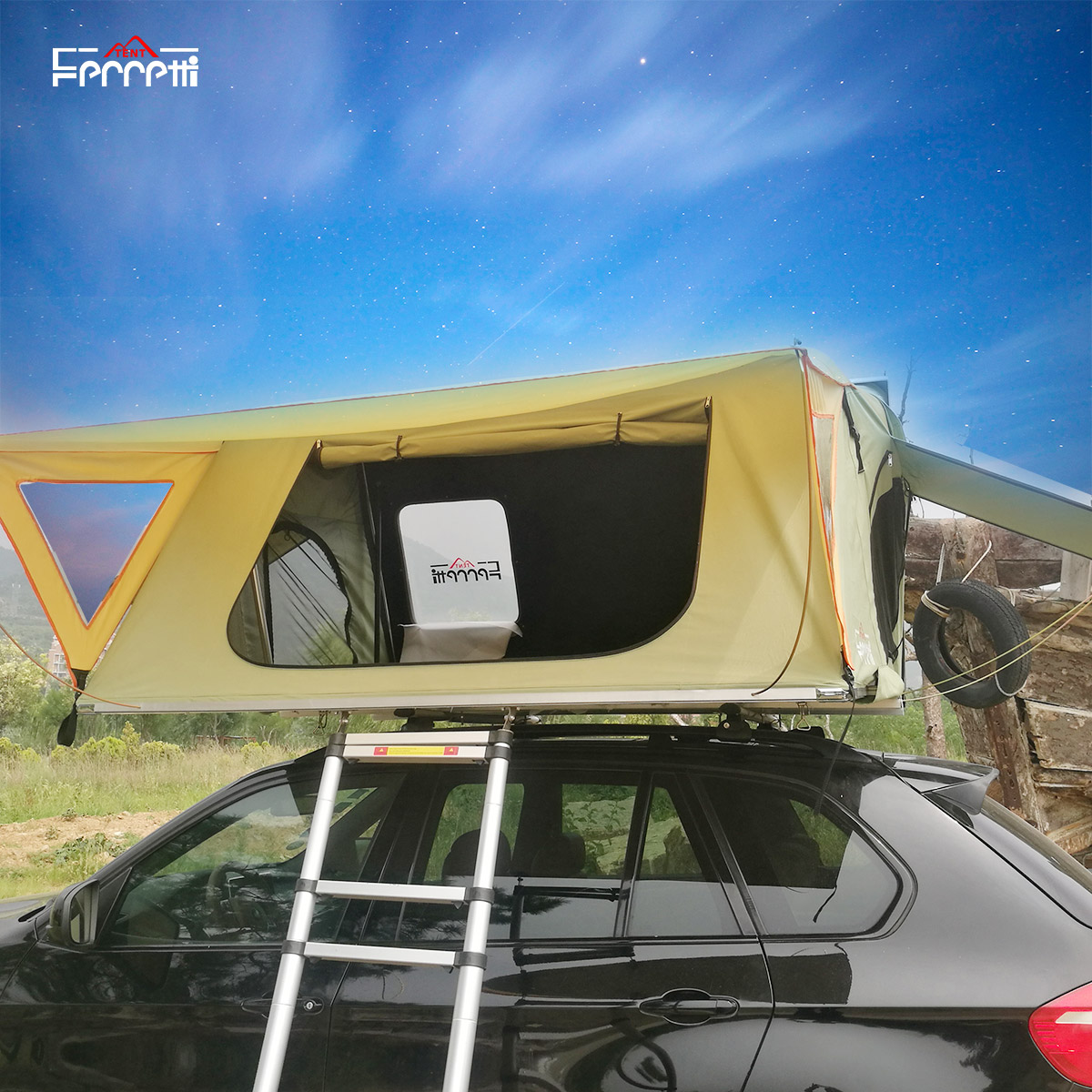 Ferretti Sunsail Multi-person Roof Top Tent With Two Sunroof