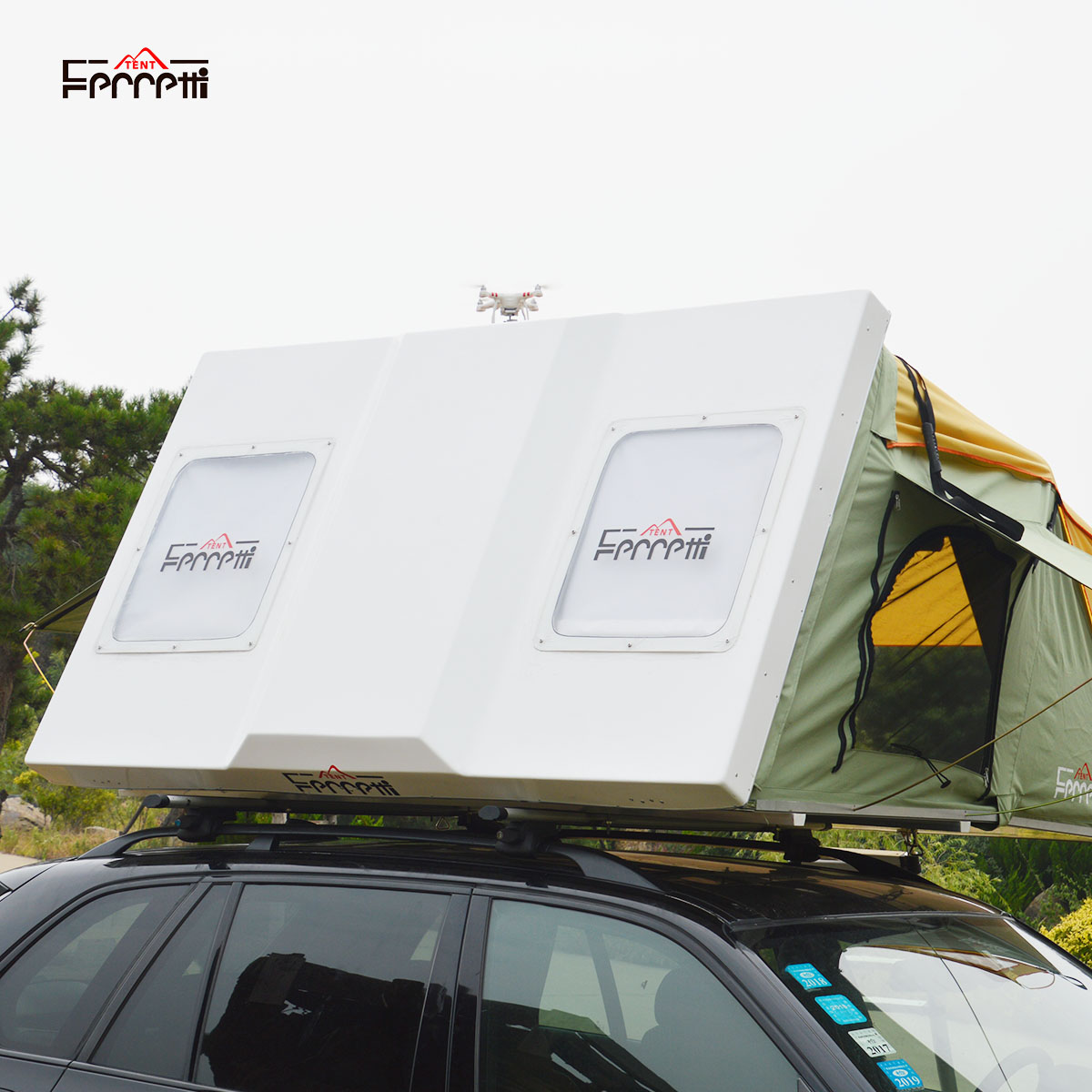 Ferretti Sunsail Multi-person Roof Top Tent With Two Sunroof
