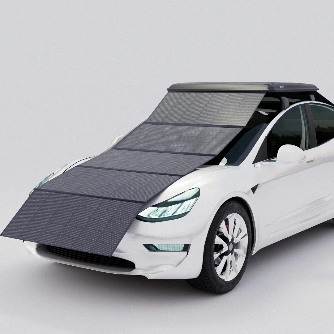 New portable solar charger enables EVs to recharge anywhere